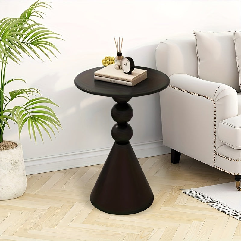 Retro Style Metal Coffee Table, Small Round Coffee Table, Modern Bedside Sofa Side Table for Indoor Use, Elegant Home and Living Room Furniture