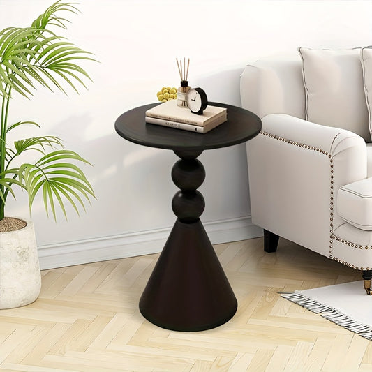 Retro Style Metal Coffee Table, Small Round Coffee Table, Modern Bedside Sofa Side Table for Indoor Use, Elegant Home and Living Room Furniture